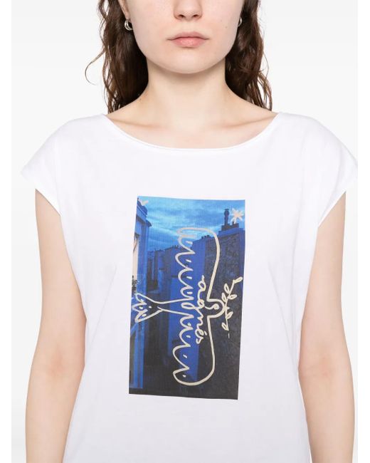 Agnes B. Blue Fragile T-Shirt