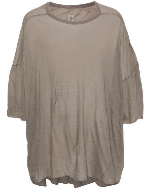 Camiseta Tommy T semitranslúcida Rick Owens de hombre de color Gray