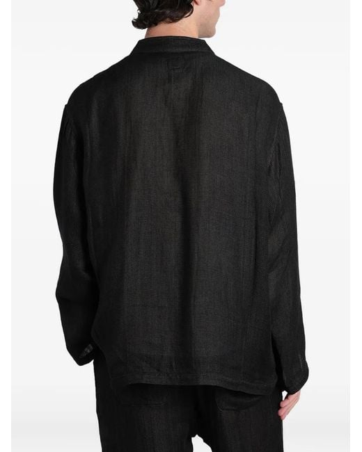 Needles Black Mandarin-Collarshirt Jacket for men