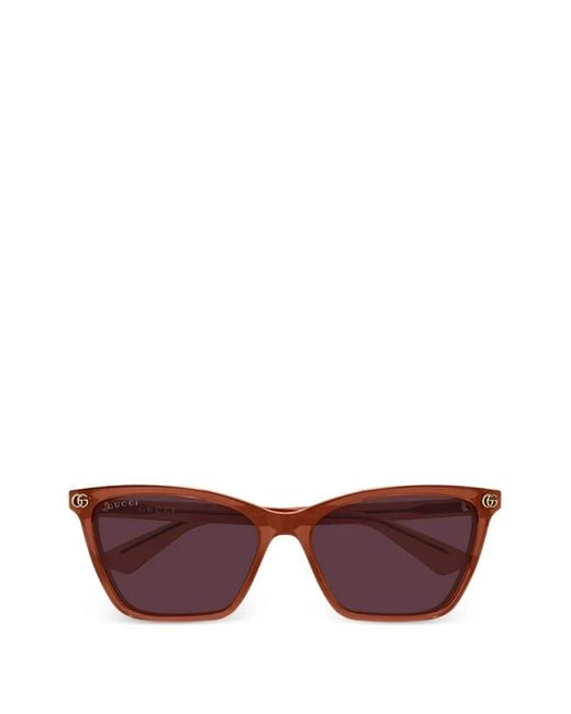 Gucci Purple Double G Cat-Eye Sunglasses