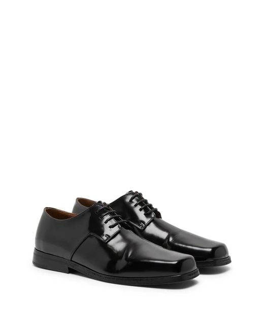 Marsèll Black Parapetto Leather Derby Shoes