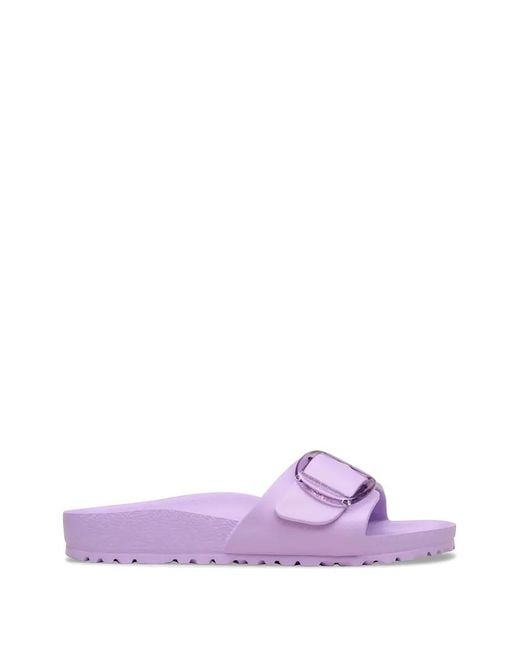 Birkenstock Purple Madrid Big Buckle Slides