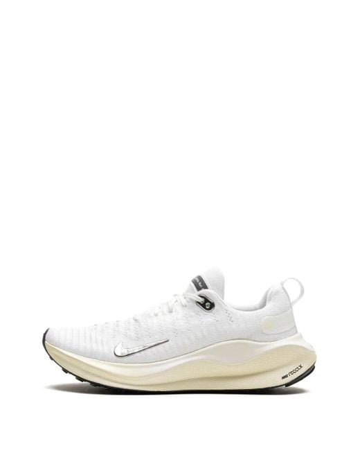Nike White Reactx Infinity Run 4 "Chrome Sail" Sneakers