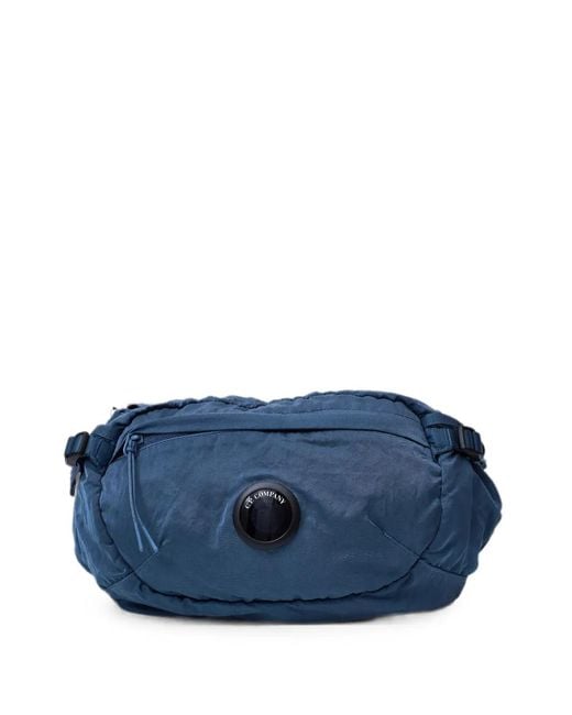 C P Company Blue Logo-Detail Belt Bag for men