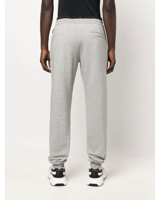 Philipp Plein Gray Contrasting-waistband Sweatpants for men
