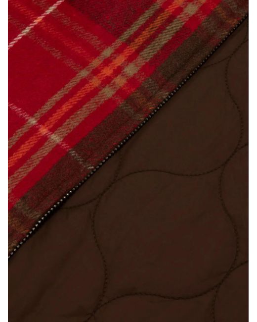 Aape By A Bathing Ape Red Plaid Zip Jacket for men