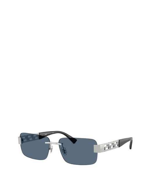 Versace Blue Rimless Sunglasses for men