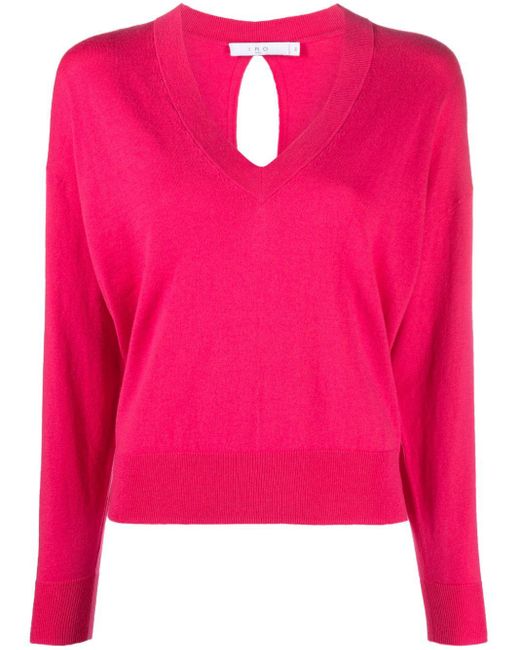 IRO Pink Maddio Long-sleeve Knit Sweater