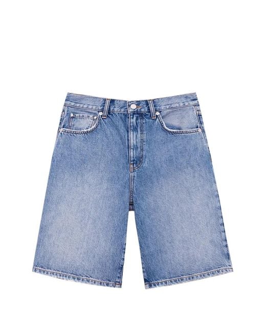 Anine Bing Blue Jasper Denim Shorts