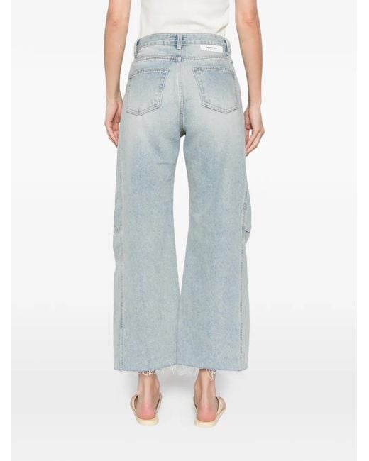 LA PISCINE Blue Banana Frayed Trousers