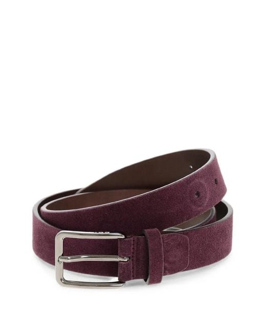 Corneliani Purple Reversible Suede Belt for men