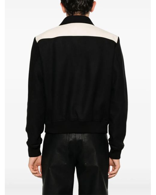 Amiri Black Wool Blend Bomber Jacket for men
