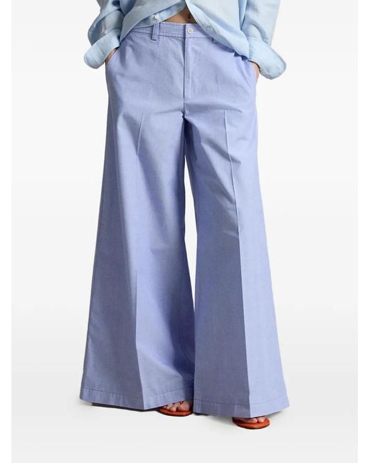 Polo Ralph Lauren Blue Wide-Leg Trousers