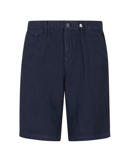 Myths Blue Cotton-Pique Shorts for men