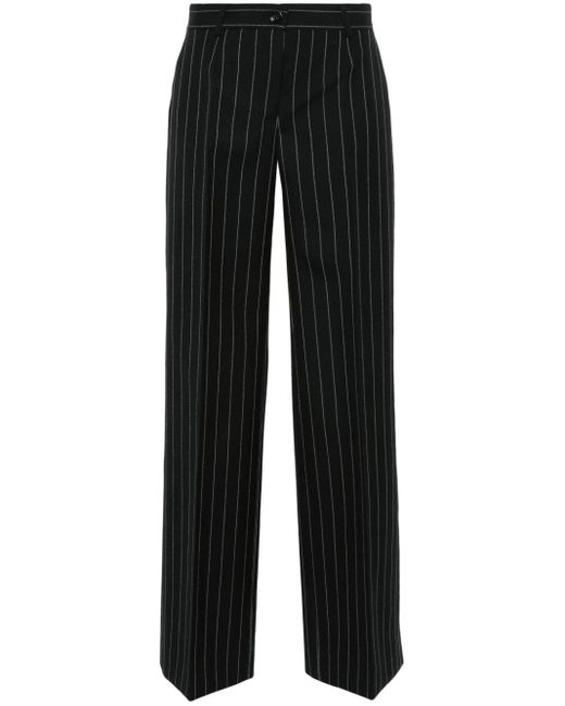 Pantalones rectos a rayas diplomáticas Dolce & Gabbana de color Black