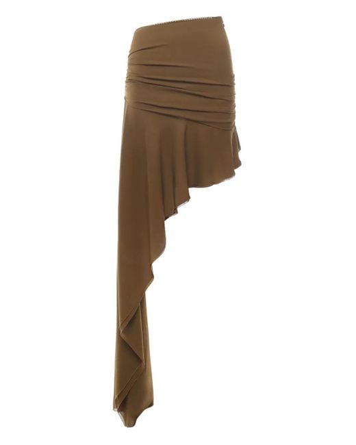 ANDAMANE Natural Asymmetric Draped Skirt