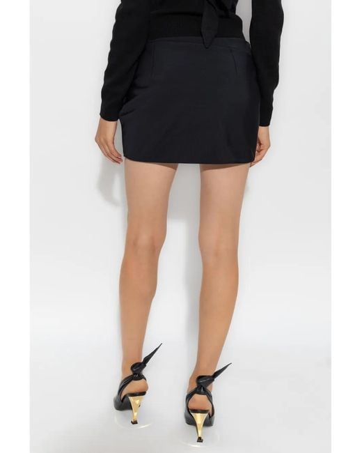 Givenchy Gedrapeerde Mini-Rok in het Black