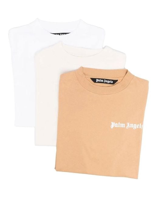 Palm Angels Multicolor Three-pack Logo-print Cotton-jersey T-shirt for men