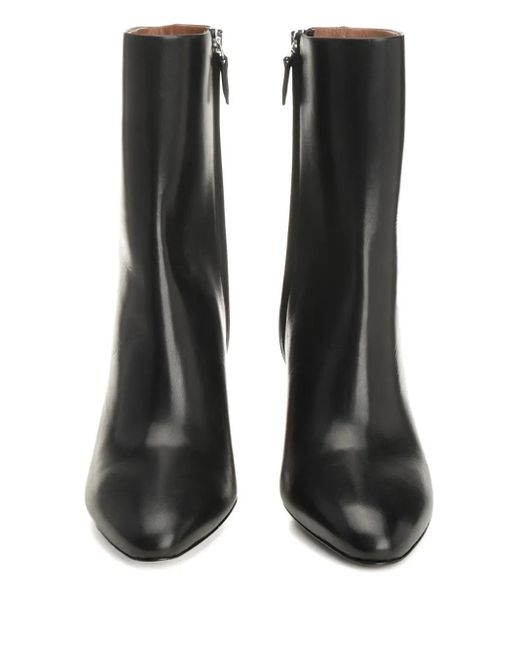 Paris Texas Black Leather Ankle Boots