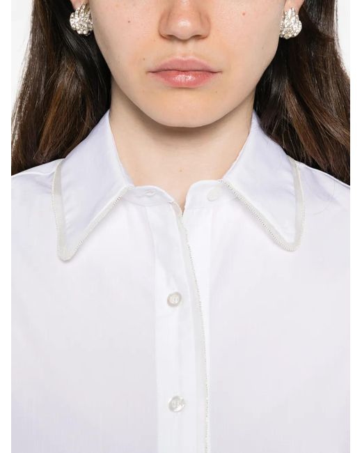 Fabiana Filippi White Long-Sleeve Shirt