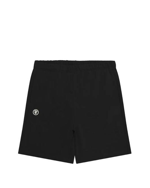 Aape By A Bathing Ape Black Logo Shorts for men