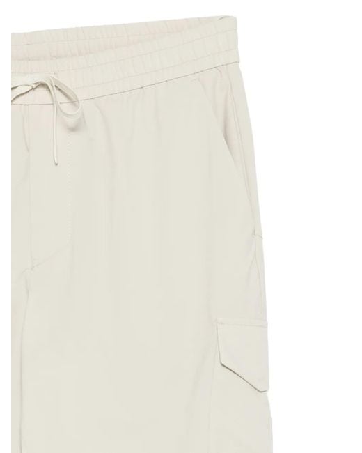 Boss White Drawstring Cargo Trousers for men