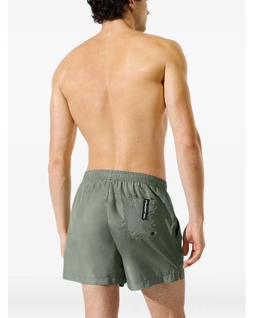 Bañador con logo Karl Lagerfeld de hombre de color Green