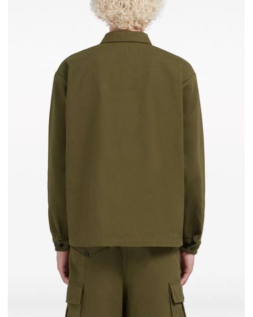 Camicia Con Zip di Marni in Green da Uomo