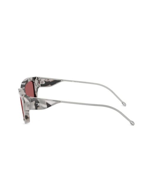 DIESEL Pink Tortoiseshell Tinted Lens Sunglasses