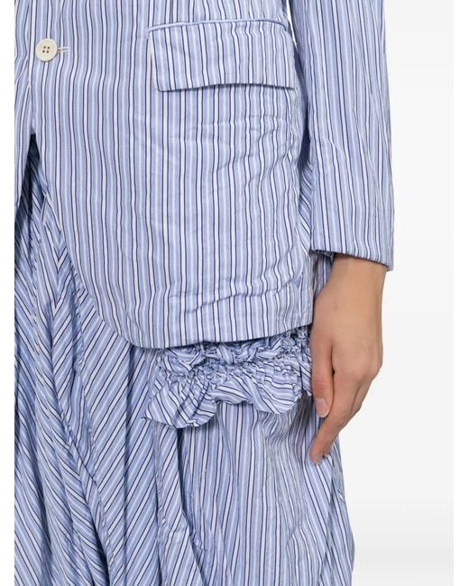 Comme des Garçons Blue Striped Blazer