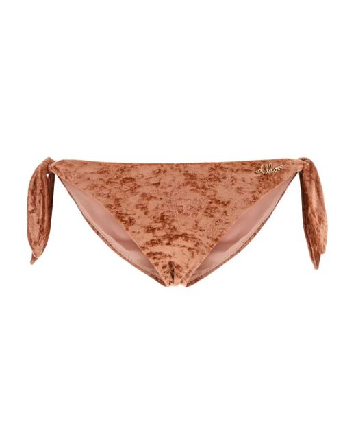 Chloé Stretch Fluwelen Bikinislip in het White