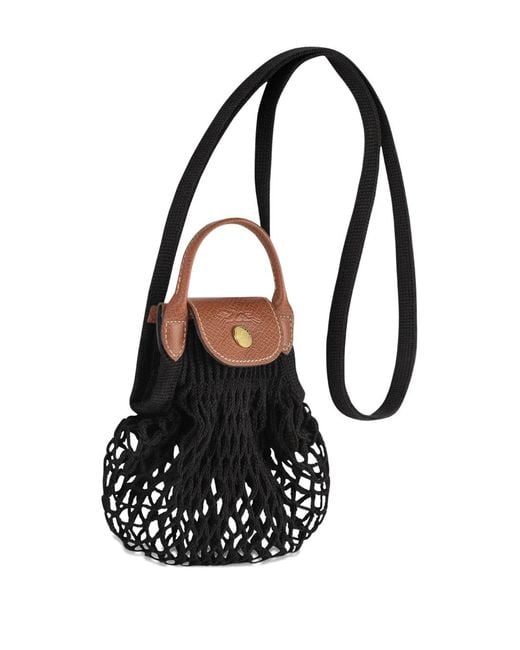 Longchamp Blue Mini Le Pliage Filet Handtasche
