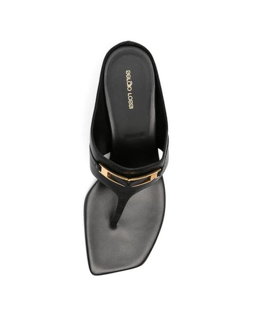 Sergio Rossi White Square-Toe Sandals