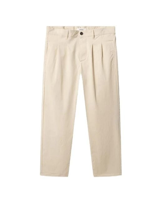 Gabba White Pleated-Detail Trousers for men