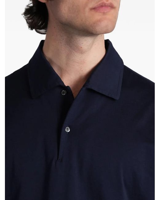 Aspesi Blue Short-Sleeve Polo Shirt for men