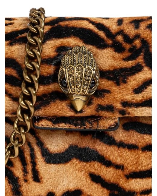 Kurt Geiger Brown Mini Kensington Tiger-Print Shoulder Bag
