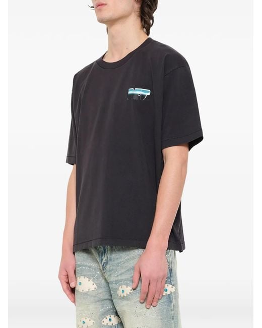 Kidsuper Black Ks Chrome Graphic-Print T-Shirt for men