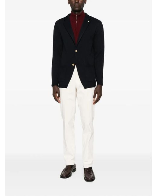 Manuel Ritz Black Single-Breasted Blazer for men