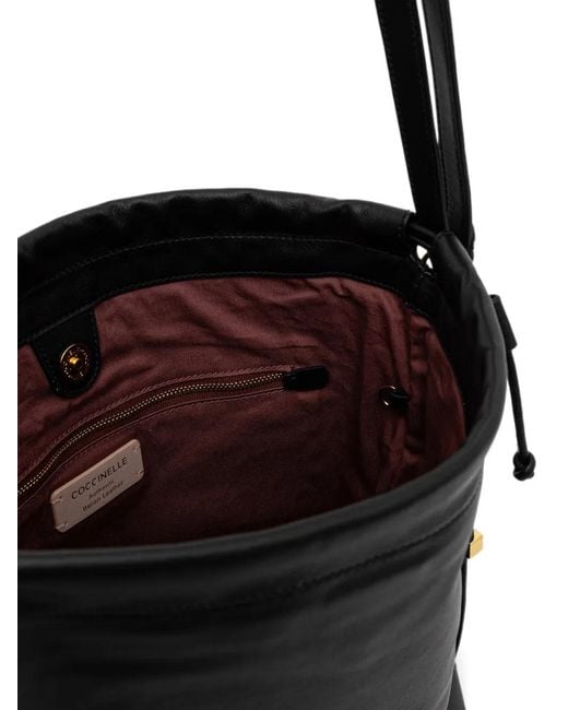 Coccinelle Black Drawstring Tote Bag