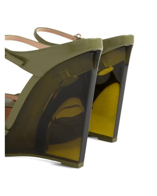 Gucci Green 110Mm Wedge-Heel Pumps