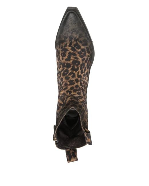 METISSE Brown 50Mm Leopard-Print Boots