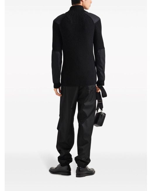 Pantalon à coupe fuselée Prada pour homme en coloris Black