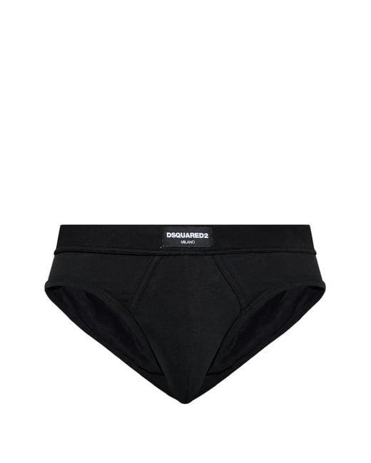 DSquared² Black Heritage Briefs for men