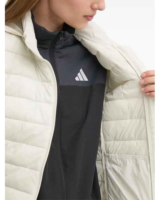 EA7 White Logo-Print Quilted Gilet