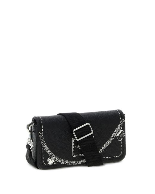 Bandolera Trompe Loeil mini Marc Jacobs de color Black