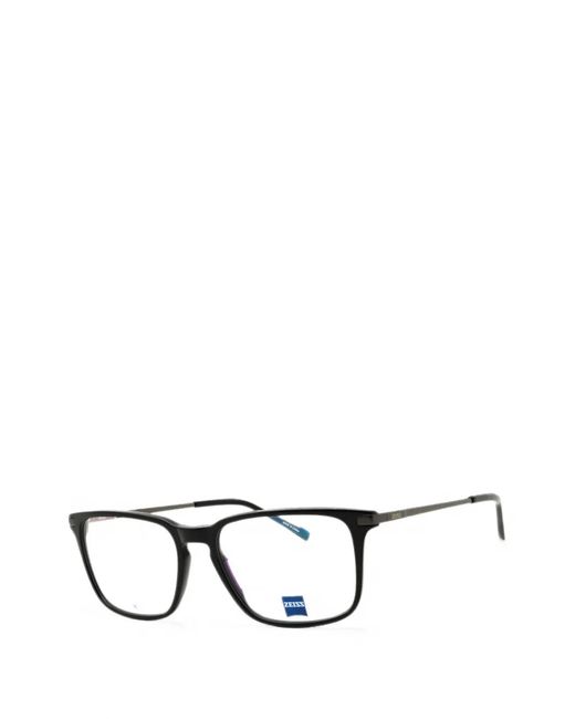 Zeiss Black Rectangle-Frame Glasses for men