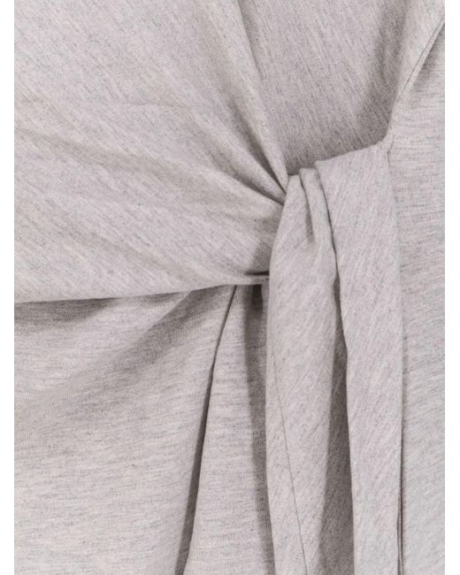 Boss Gray Knot-Detail Midi Dress