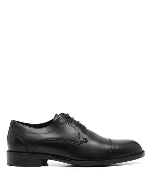 メンズ Boss レザー ダービーシューズ Black
