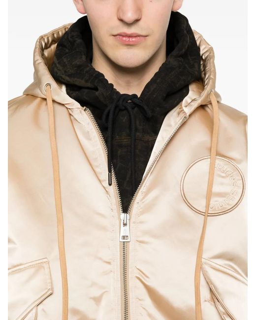 Etudes Studio Natural Hooded Oversized Bomber Jacket
