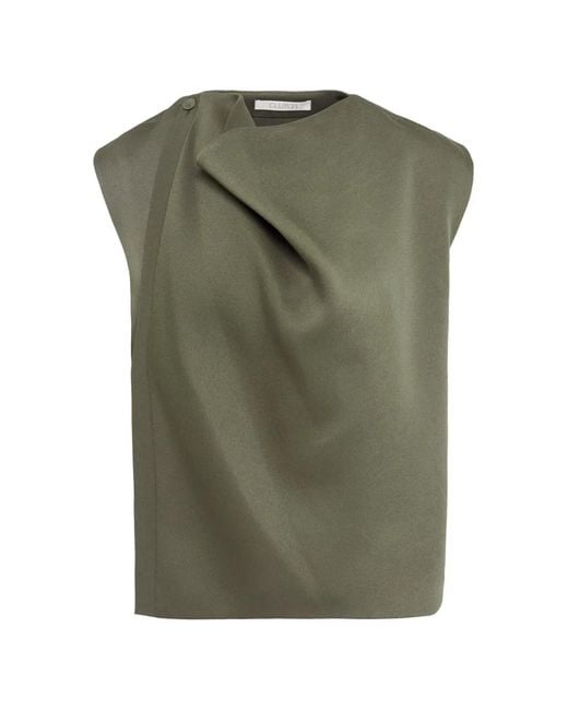 Club21 Green Noelle Satin Woven Top